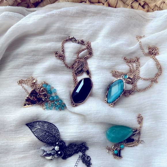 🇺🇸 5 long layering necklaces - Picture 1 of 2